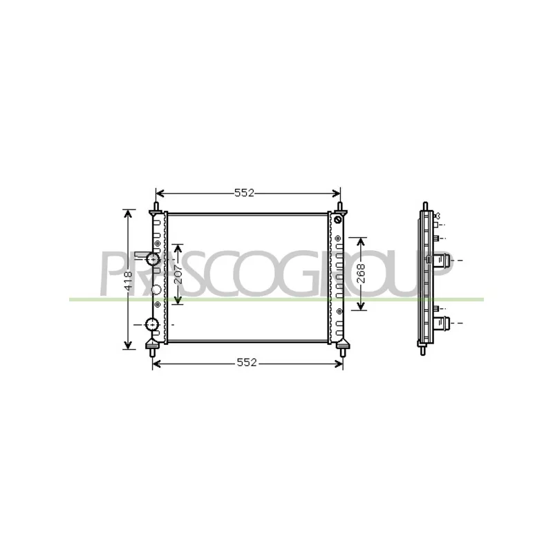 Radiateur, refroidissement du moteur PRASCO FT137R011