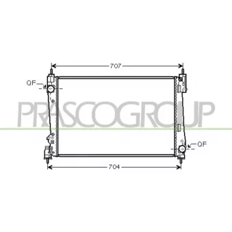 Radiateur, refroidissement du moteur PRASCO FT138R002