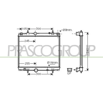 Radiateur, refroidissement du moteur PRASCO