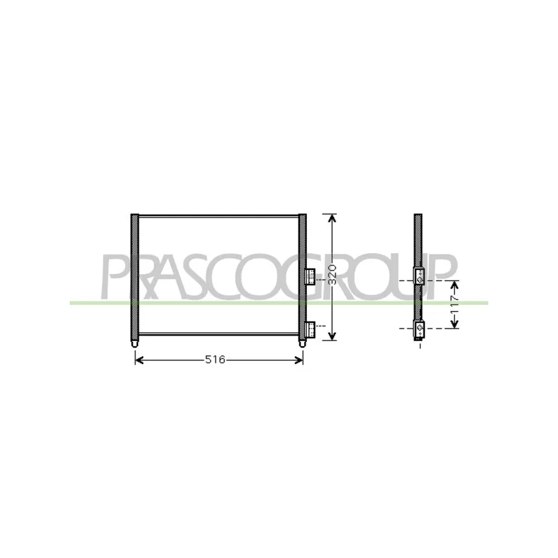 Condenseur, climatisation PRASCO FT340C003