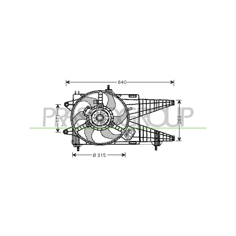 Ventilateur, refroidissement du moteur PRASCO FT340F004