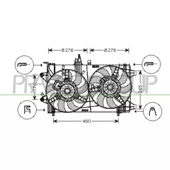 Ventilateur, refroidissement du moteur PRASCO FT340F005
