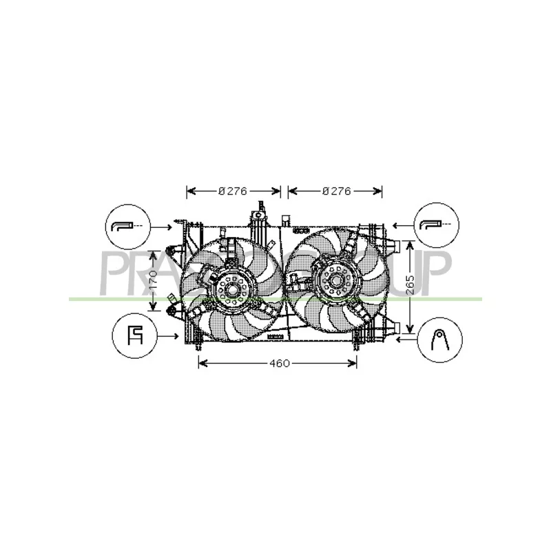 Ventilateur, refroidissement du moteur PRASCO FT340F005