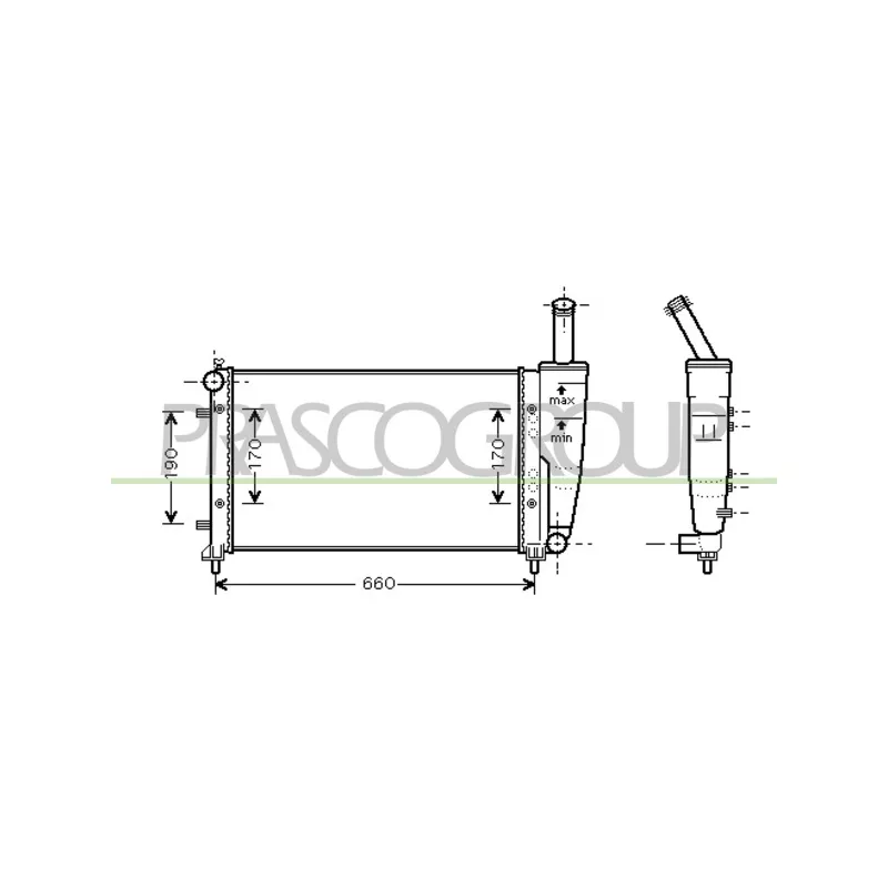 Radiateur, refroidissement du moteur PRASCO FT340R004