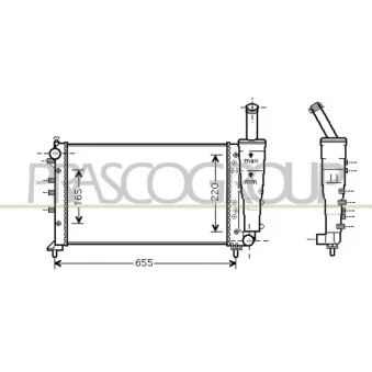 Radiateur, refroidissement du moteur PRASCO