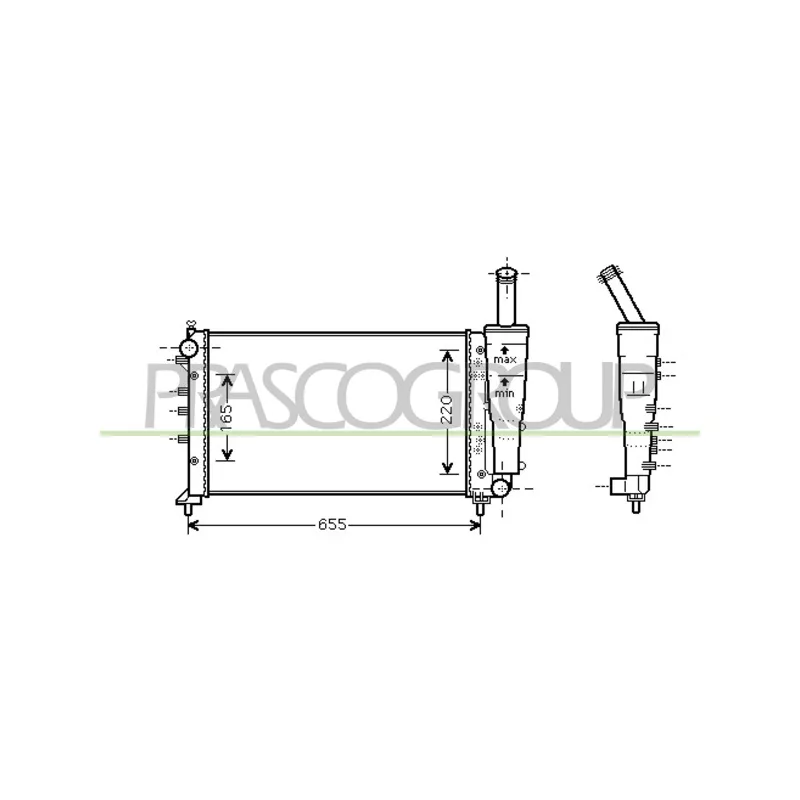 Radiateur, refroidissement du moteur PRASCO FT340R007