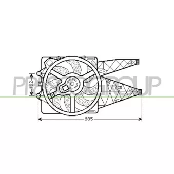 Ventilateur, refroidissement du moteur PRASCO FT342F004