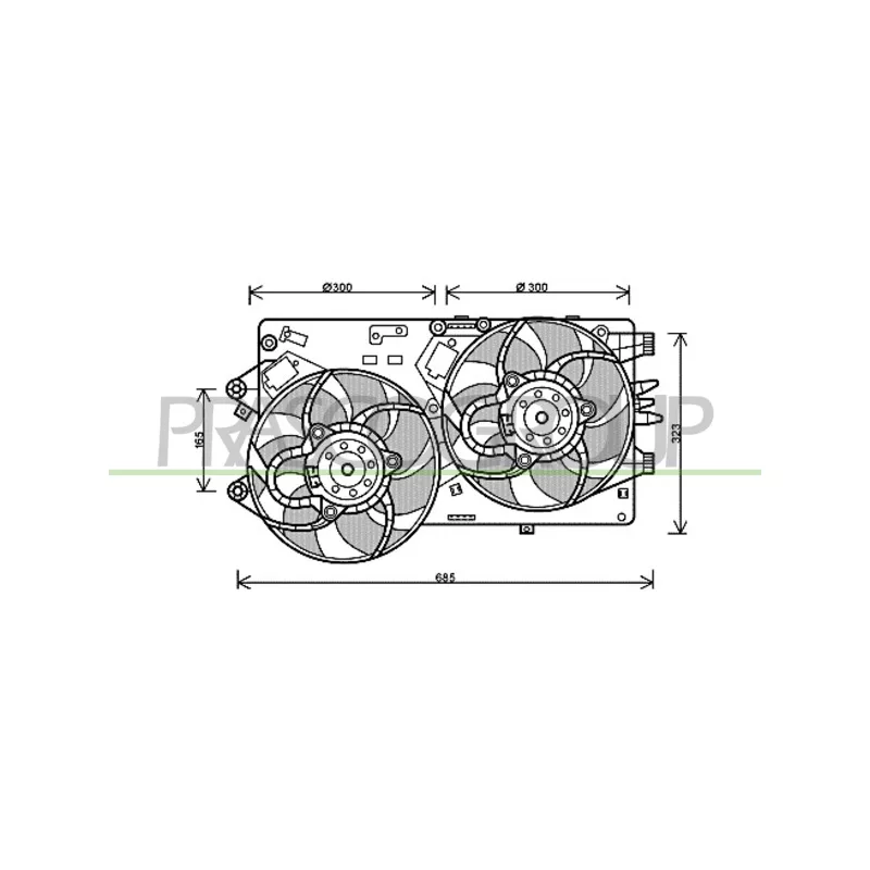 Ventilateur, refroidissement du moteur PRASCO FT342F007