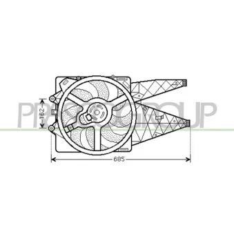 Ventilateur, refroidissement du moteur PRASCO FT342F009