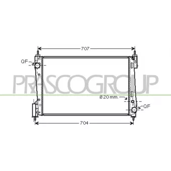 Radiateur, refroidissement du moteur PRASCO FT342R001