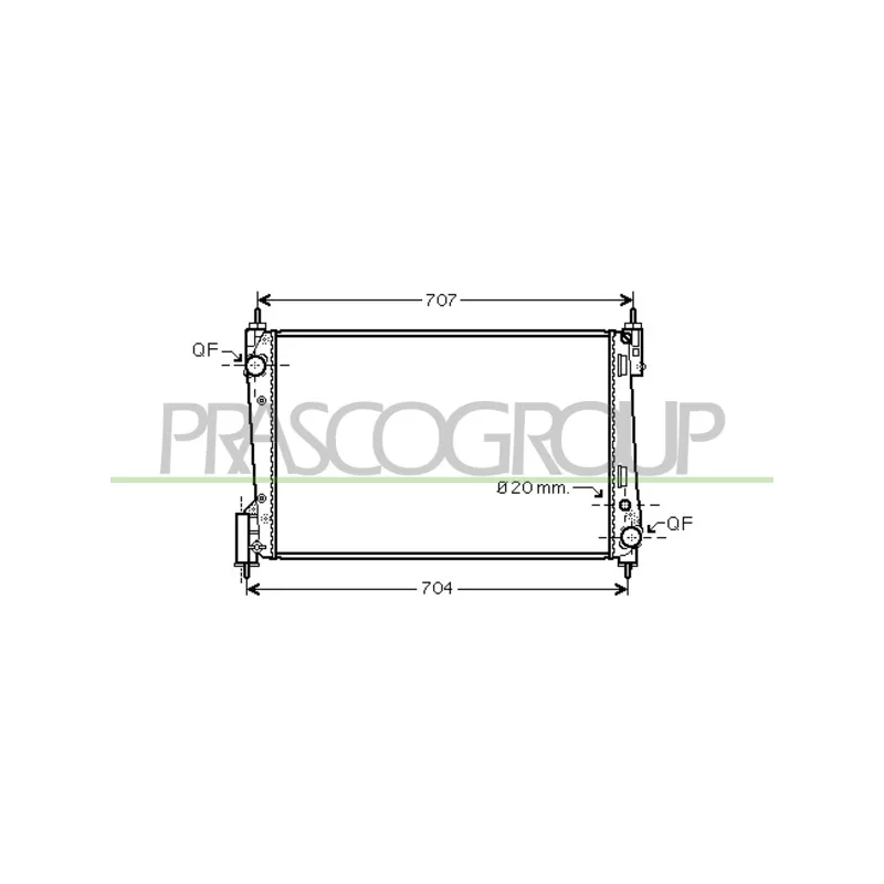 Radiateur, refroidissement du moteur PRASCO FT342R001