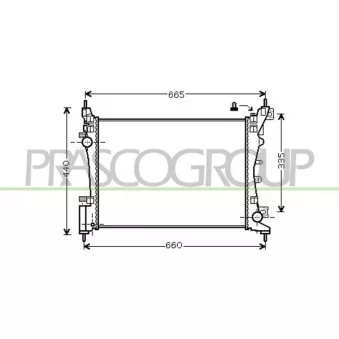 Radiateur, refroidissement du moteur PRASCO