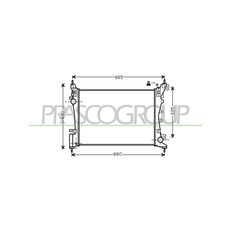 Radiateur, refroidissement du moteur PRASCO FT342R003