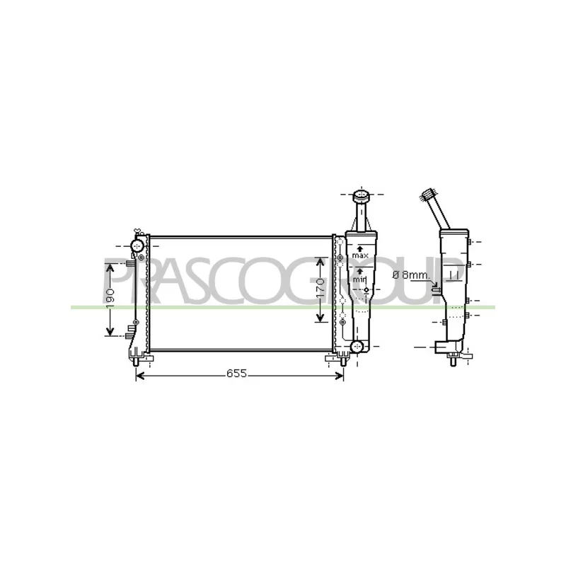 Radiateur, refroidissement du moteur PRASCO FT350R005