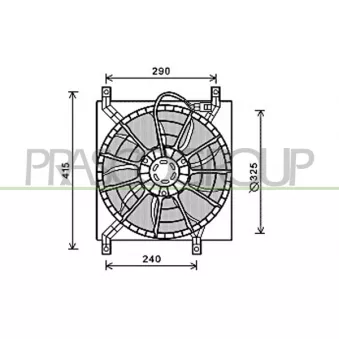 Ventilateur, refroidissement du moteur PRASCO FT360F001
