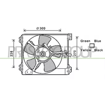 Ventilateur, refroidissement du moteur PRASCO FT360F003