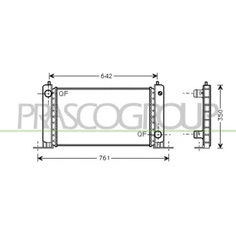 Radiateur, refroidissement du moteur PRASCO FT420R001