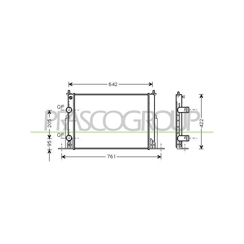 Radiateur, refroidissement du moteur PRASCO FT420R002