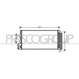 Condenseur, climatisation PRASCO FT440C001
