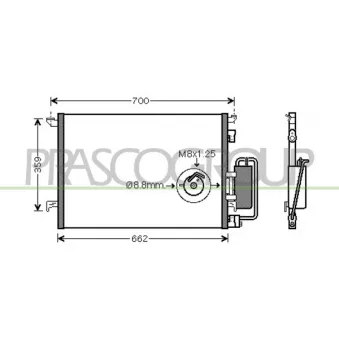 Condenseur, climatisation PRASCO FT520C001