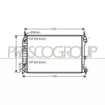 Radiateur, refroidissement du moteur PRASCO FT520R003
