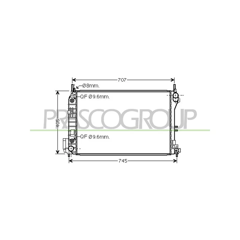 Radiateur, refroidissement du moteur PRASCO FT520R003