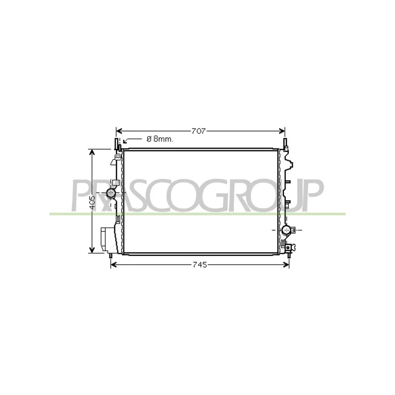 Radiateur, refroidissement du moteur PRASCO FT520R007