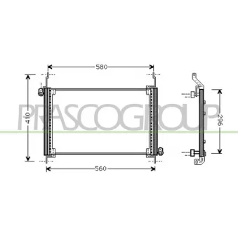 Condenseur, climatisation PRASCO FT715C001