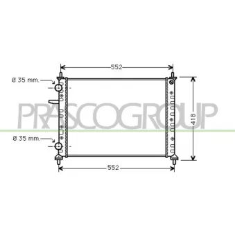 Radiateur, refroidissement du moteur PRASCO FT715R003