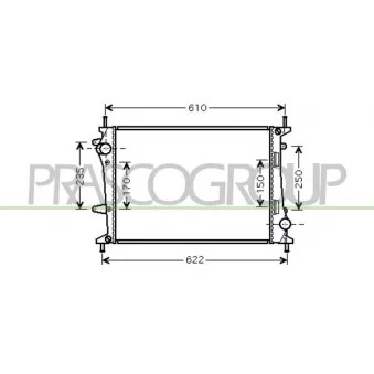 Radiateur, refroidissement du moteur PRASCO FT717R002