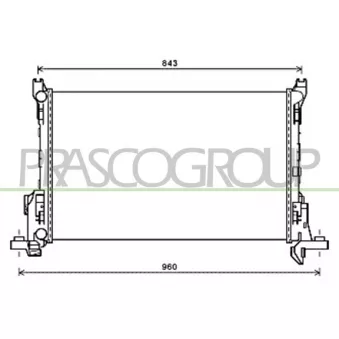 Radiateur, refroidissement du moteur PRASCO FT900R001