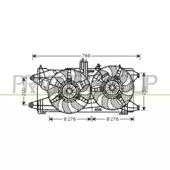Ventilateur, refroidissement du moteur PRASCO FT907F004