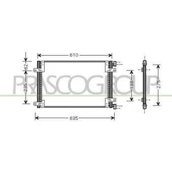 Condenseur, climatisation PRASCO FT908C002
