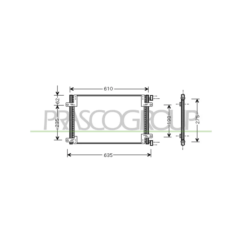 Condenseur, climatisation PRASCO FT908C002
