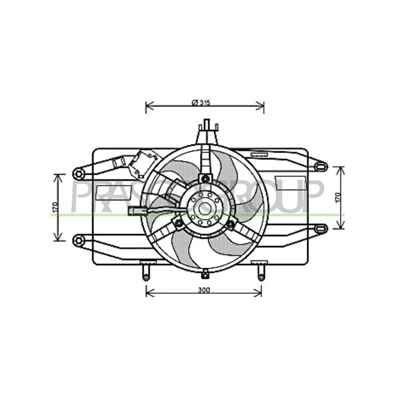 Ventilateur, refroidissement du moteur PRASCO FT908F001