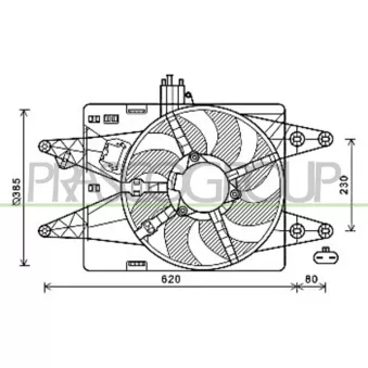 Ventilateur, refroidissement du moteur PRASCO FT908F003