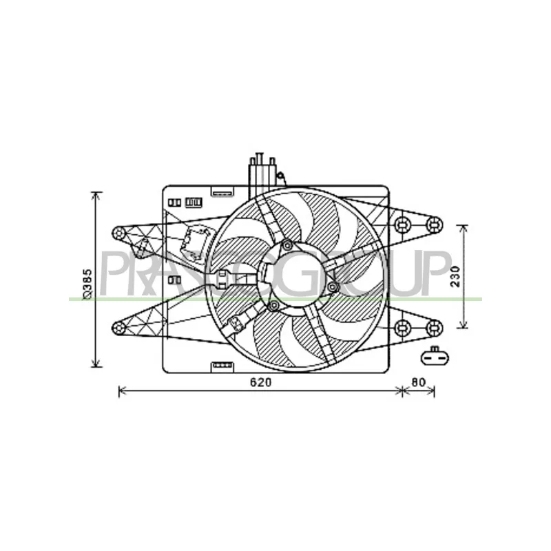 Ventilateur, refroidissement du moteur PRASCO FT908F003
