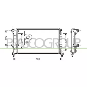 Radiateur, refroidissement du moteur PRASCO FT908R001