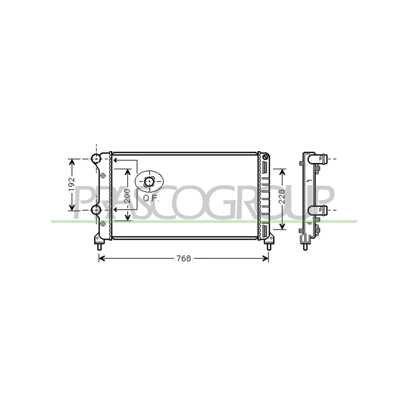 Radiateur, refroidissement du moteur PRASCO FT908R001