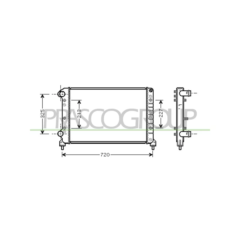 Radiateur, refroidissement du moteur PRASCO FT908R002
