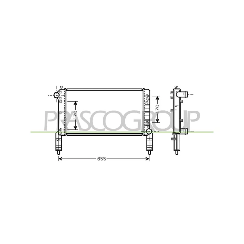 Radiateur, refroidissement du moteur PRASCO FT908R004