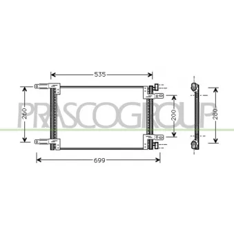 Condenseur, climatisation PRASCO FT909C001