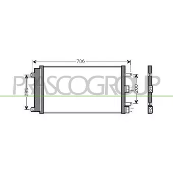 Condenseur, climatisation PRASCO FT909C004