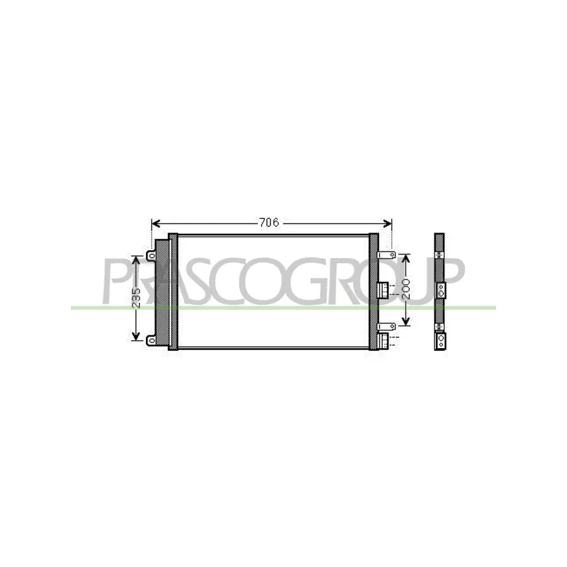 Condenseur, climatisation PRASCO FT909C004