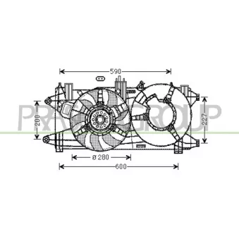 Ventilateur, refroidissement du moteur PRASCO FT909F006