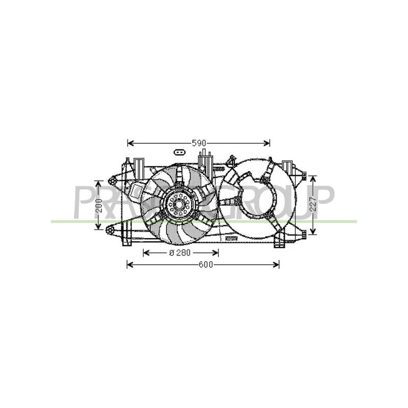 Ventilateur, refroidissement du moteur PRASCO FT909F006