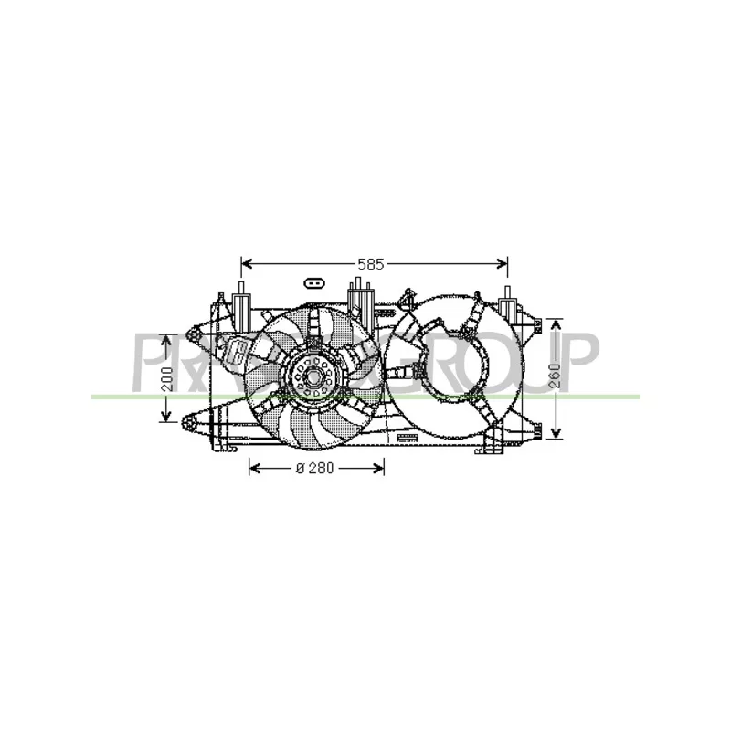 Ventilateur, refroidissement du moteur PRASCO FT909F007