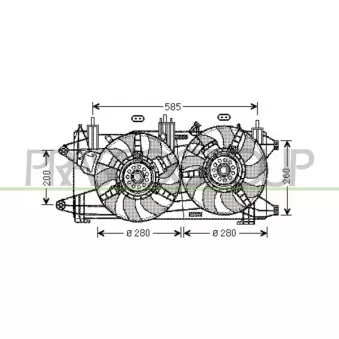 Ventilateur, refroidissement du moteur PRASCO FT909F008