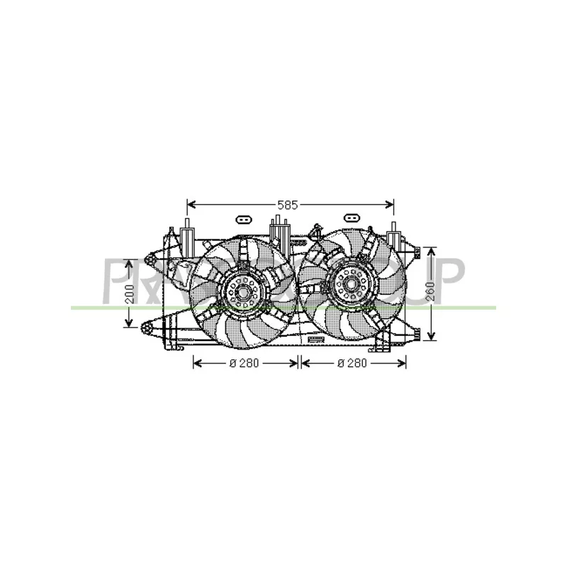 Ventilateur, refroidissement du moteur PRASCO FT909F008