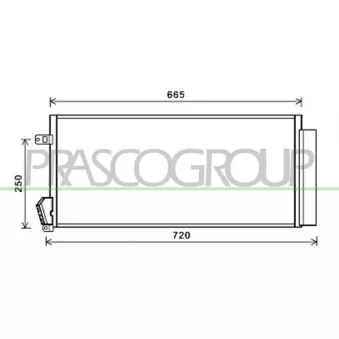 Condenseur, climatisation PRASCO FT910C001